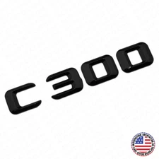15-16 C300 Emblem Trunk Lid Letter Logo Nameplate Badge Decorate AMG Gloss Black