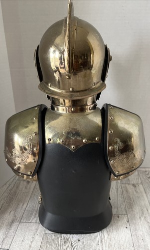 Vintage Nikka Whisky Gold Ritter Rüstung Bar Glas Karaffe & Set 6 Braungläser - Bild 23 von 24