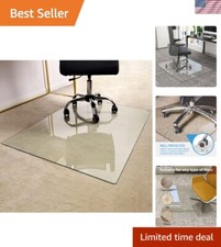 Office Chair Mat for Carpet - 36" x 46" Tempered Glass Floor Mat - for Office...
