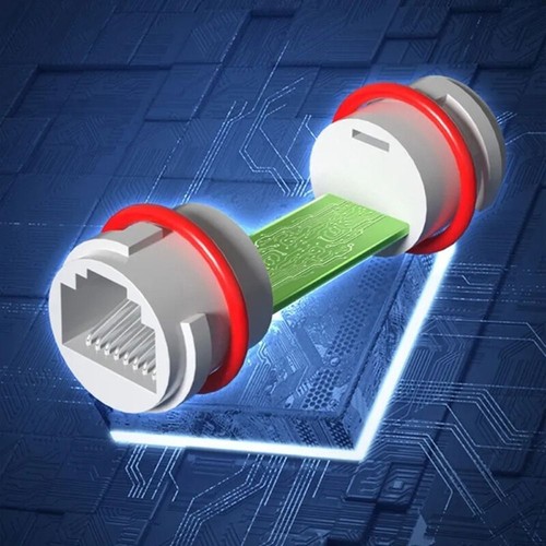 2Pcs RJ45 Docking Connector Ethernet Network Straight-through Waterproof Header - Afbeelding 4 van 14