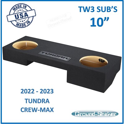 Fits Toyota Tundra Crew Max 2022-2023 10'' TW3 Under Seat Subwoofer Enclosure