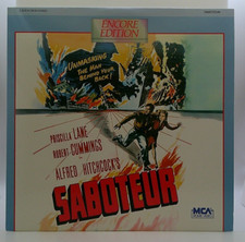 ALFRED HITCHCOCK'S SABOTEUR 1942 LASERDISC 1986 MCA HOME VIDEO ENCORE EDITION
