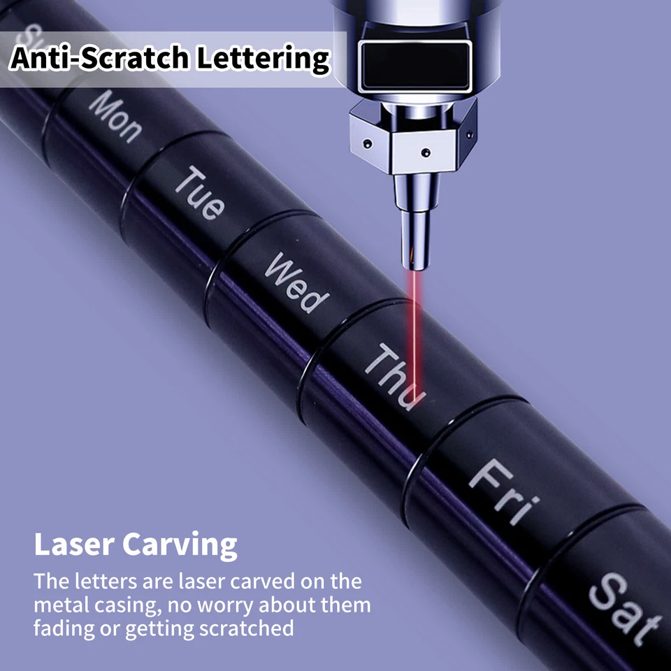 Extra Large Weekly Pill Organizer Daily Case 7 Day Box Storage Portable Travel - Image 4 of 4