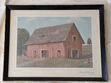 1958 Dwight Eisenhower Christmas White House Gift Framed Print Deserted Barn