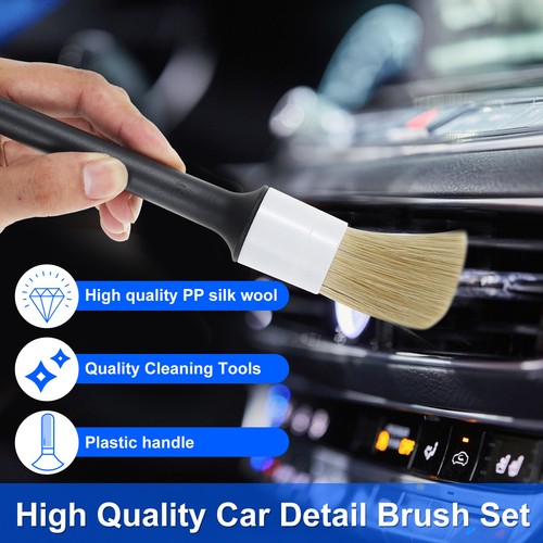 8Pcs Car Detailing Brush Kit Auto Interior Exterior Cleaning Kit