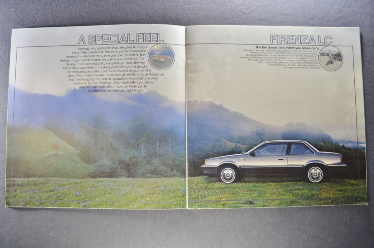 1986 Oldsmobile Firenza Brochure LX GT Coupe Cruiser Wagon