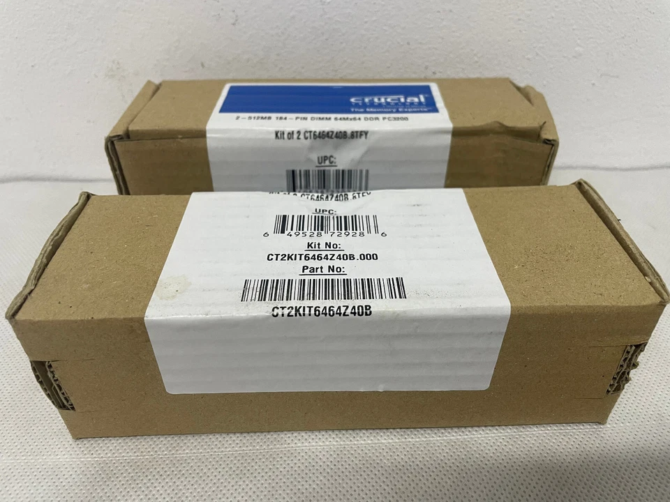 Crucial 1G BCT6464Z40B 2x512 MB, PC3200 DDR-400, DDR RAM, 400 MHz, DIMM 184-pin - Image 4 of 4