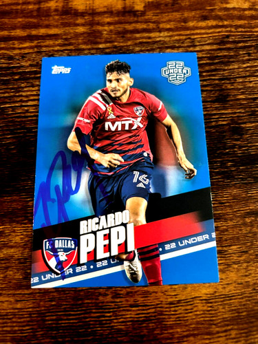 Ricardo Pepi FC Dallas 2022 Topps MLS SIGNED Soccer SP Card 28/99 22 under 22
