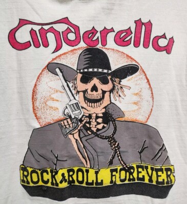 Vintage 80s Cinderella Rock and Roll Forever Tour Single Stitch