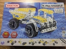 NEW ERECTOR Meccano Multimodel 10 Models Construction Vehicle Set Metal 5560