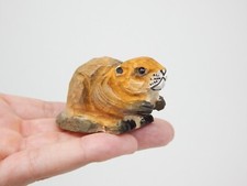 Beaver Figurine Decor Statue Sculpture Wood Cake Top Dam Forest Castor Woodland