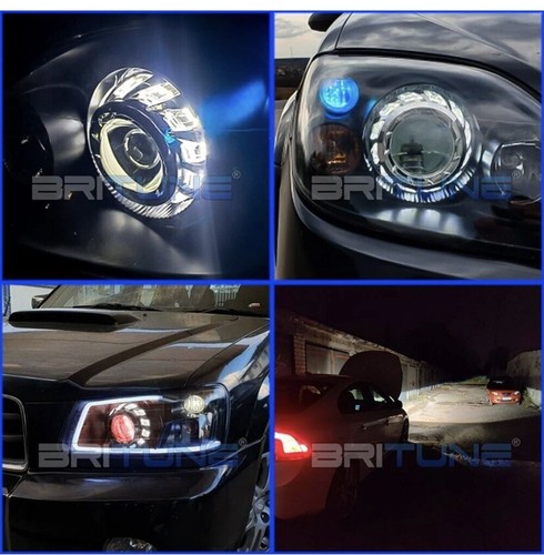 3 inch Spiral COB LED Angel Devil Eyes DRL Bi-xenon Projector Headlight Lens Kit - Picture 5 of 7