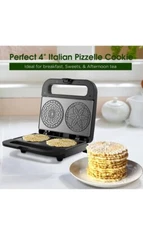 Pizzelle Maker Machine, Mini Non-stick Electric Pizzelle Cookie Baker (2*x2”)