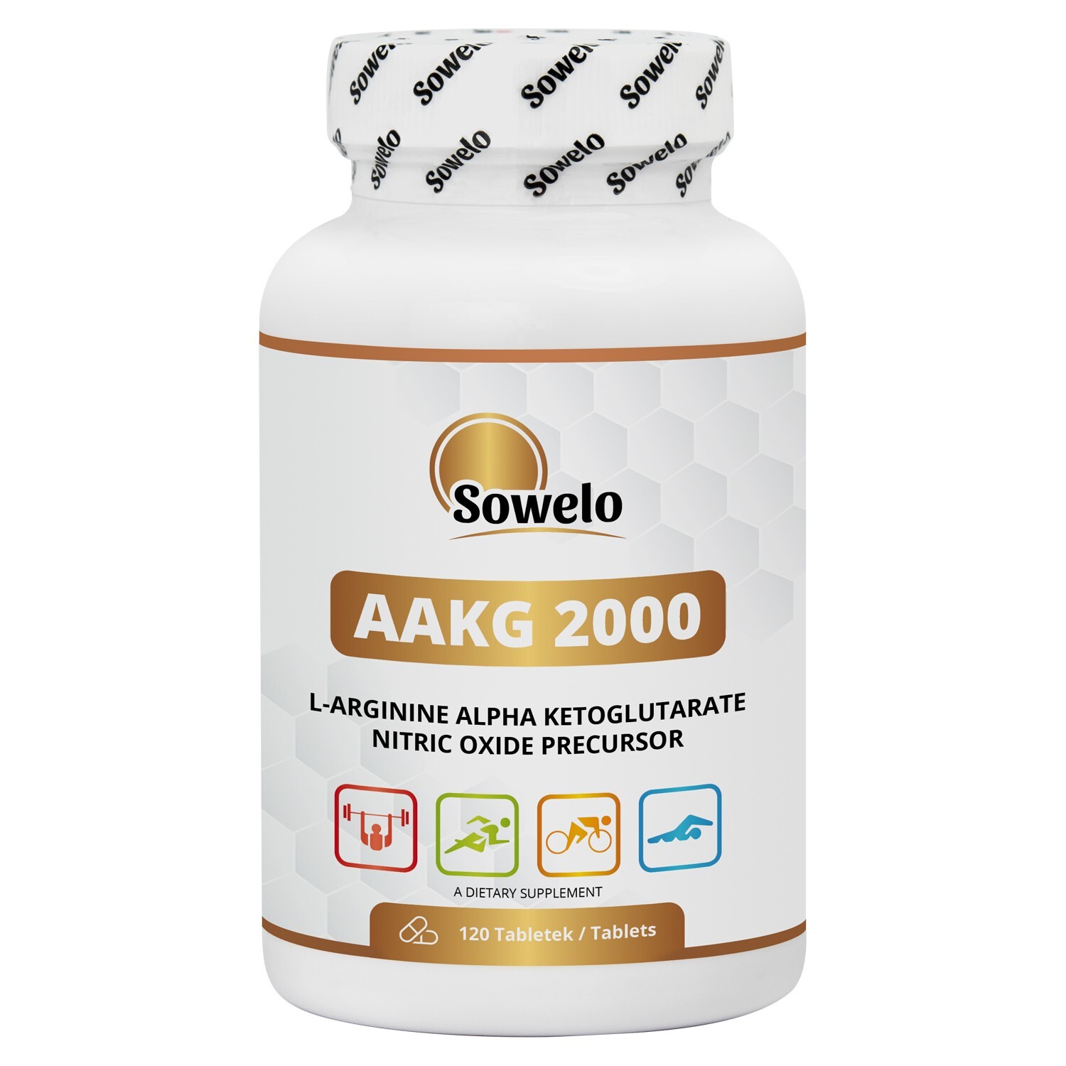 AAKG 1000mg – Comprimidos – Bomba Muscular, Rendimiento Físico & Sexual – Sowelo