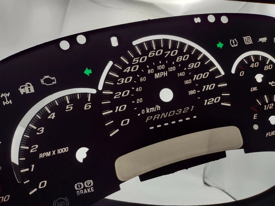 Superposición facial calibre negro Speedo SS de EE. UU. para GM Clusters 03-05 2500 edición LED de gas Foto 4 de 4