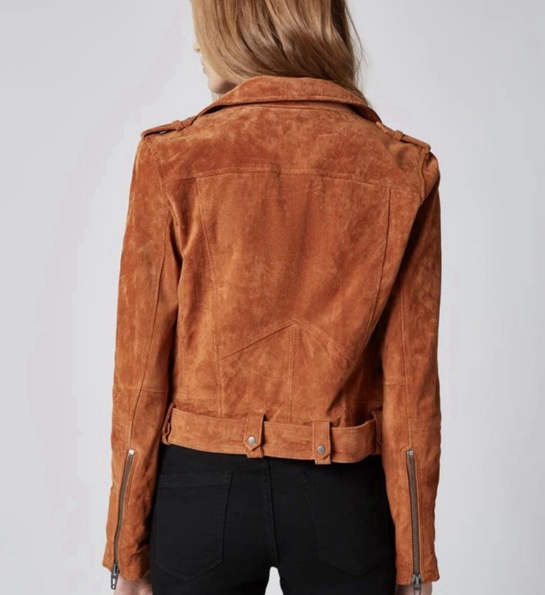 Blank NYC Suede Moto Jacket Rust Colored Size S NWT | eBay display picture 1
