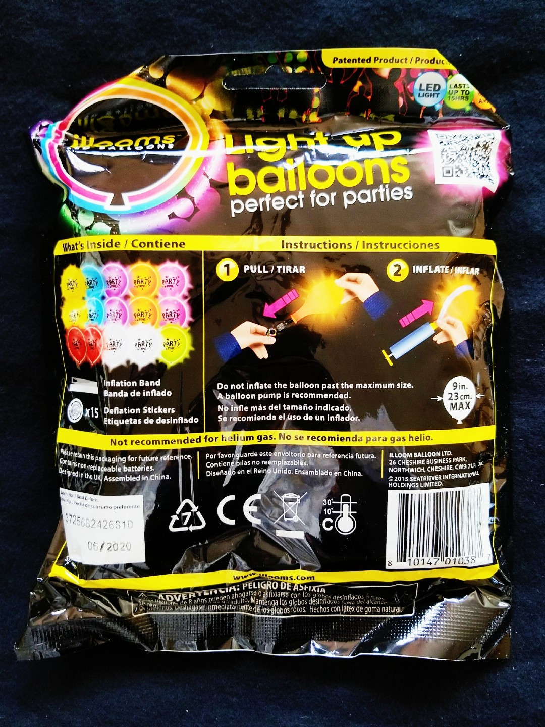 Illooms LED Hanging Lanterns Marble Light Up Balloon LOT Color Changing Neon NEW