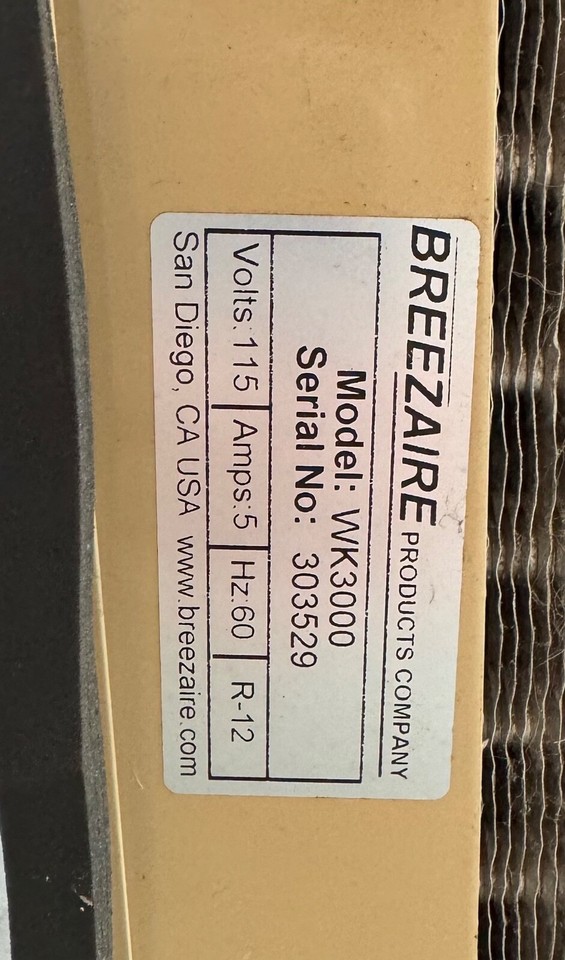 Breezaire WK3000 Wine Cellar Professional Cooling Unit (650 Cubic