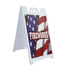 A-frame Sidewalk Fireworks 24" x 36" Double Sided A-Frame Sidewalk Sign