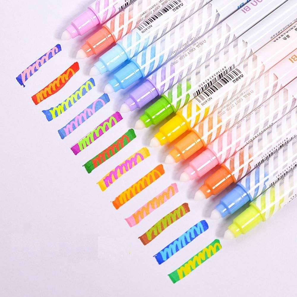 Highlighters Assorted Color, Bible Gel Highlighters No Bleed, 12Pcs Mulit Color-image
