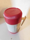 Vintage Thermos Drink Soup Vacuum Jar Model #6202 Red & Tan 1 Pint Wide Mouth — photo 2