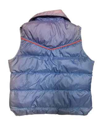 Vintage 70's Men's Size M Ski Daddle Duck Down Puffer Vest Blue