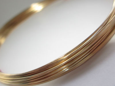 Gold gefüllter Runddraht Stärke 18 (1,0 mm) halbhart - 1 Unze.