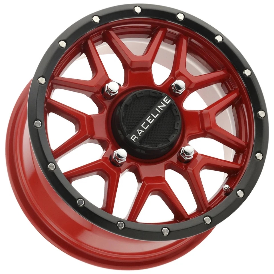 (Set of 5) Raceline UTV A94R Krank 14x7 4x110 +10mm Red Wheels Rims 14" Inch - Изображение 3 из 4