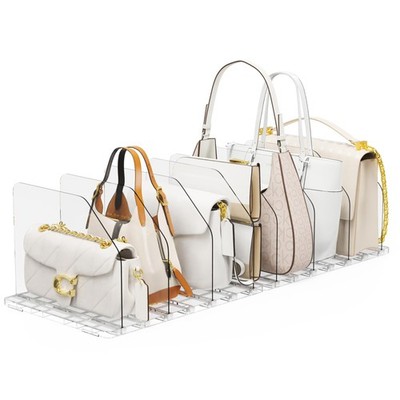 DGFCK Bag & Purse Organizer for Closet, 2 Sets Adjustable 2 Sets, Transparent 