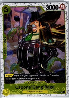 Capone''Gang''Bege () (Jolly Roger Foil) OP04-100 English PRB01 - One Piece - NM