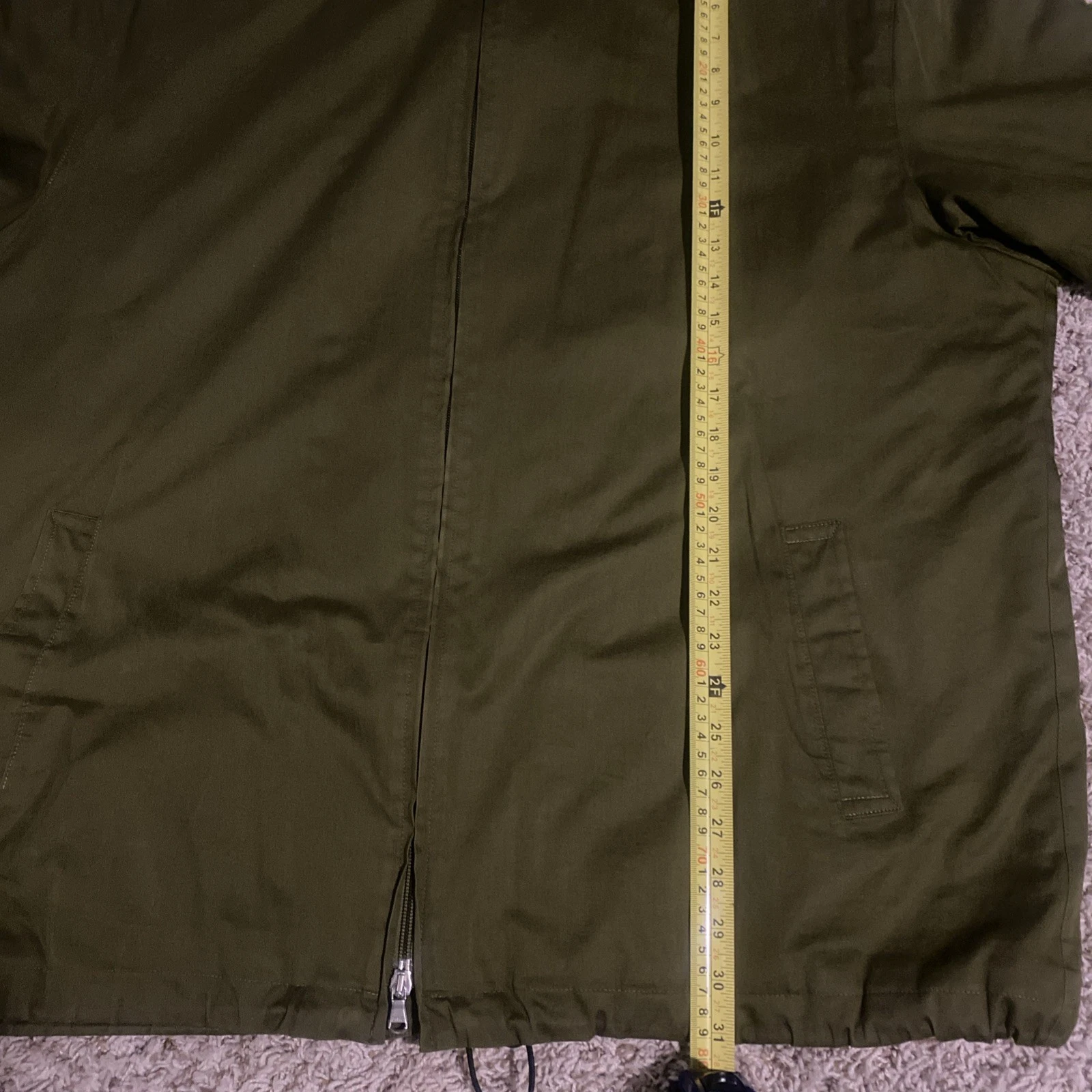 Burberry London Men's Jacket Very Beautiful Olive Green Hooded Coat Size XXL - product detail image 8
