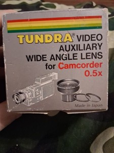 Tundra Video Auxiliary Wide Angle Lens for Camcorder 0.5x USED Free Ship from US