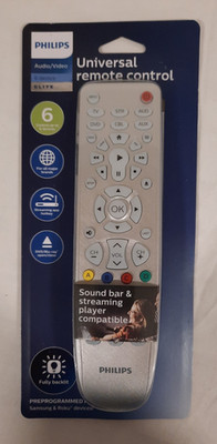 PHILIPS UNIVERSAL REMOTE CONTROL 6 DEVICES FOR ALL MAJOR BRANDS BRAND NEW