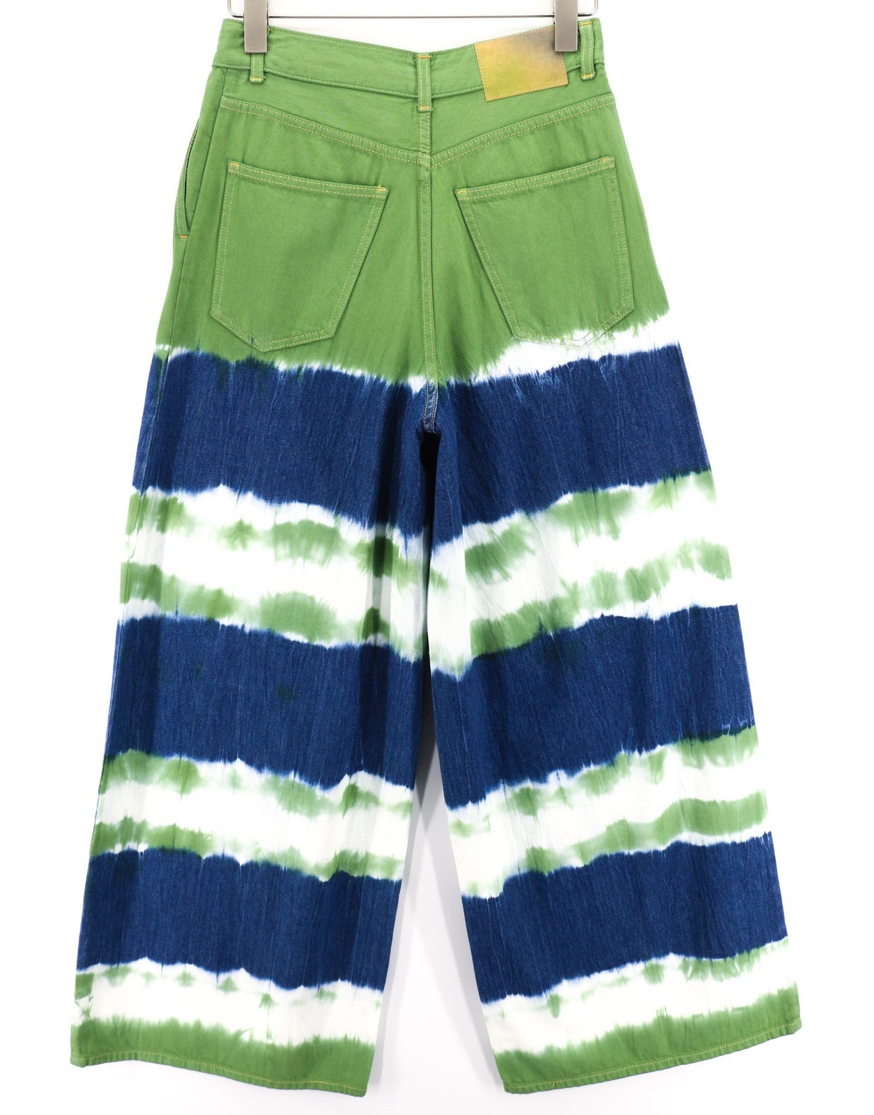 ALANUI Women's Jeans W26 Magic Journey Blue Green Tye-Dye Wide Fit RRP649 * image 2