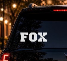 FOX Word Block Letter Solid Vinyl Decal Sticker Car Window Laptop
