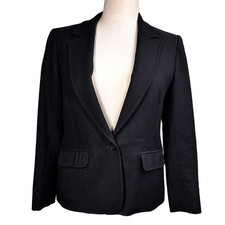Pendleton Womens Blazer Jacket Black Petite 6 100 Virgin Wool VTG USA Made