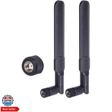 Dual Band WiFi 2.4GHz 5GHz 5.8GHz 8dBi MIMO RP-SMA Male Antenna 2-Pack for Wi...
