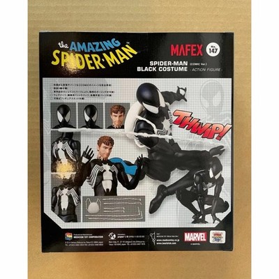 GENUINE MAFEX No.147 Symbiote Spider-Man Black Costume Comic Ver W