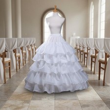Wedding Dress Hoop Skirt 4 Steel Hoops Bridal Petticoat Full Volume for Brides