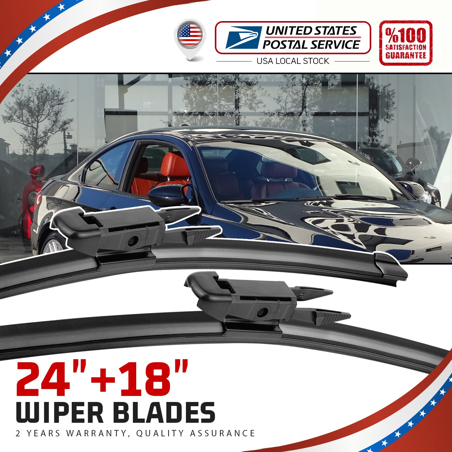 Front Windshield Wiper Blade For BMW 428i & 428i xDrive 14-16 24