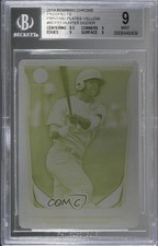 2014 Bowman Prospects Chrome Printing Plate Yellow 1/1 Hunter Dozier BGS 9 2l4