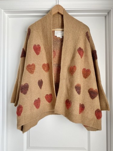 Suéter cárdigan kimono tejido corazón Anthropologie Boucle (talla única) - Imagen 3 de 4