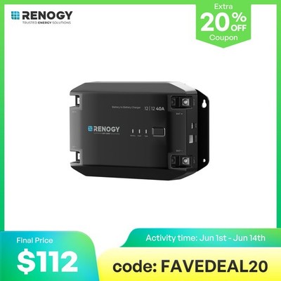 Renogy 12V 40A DC to DC Battery Charger DC-DC On-Board Battery Charger
