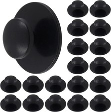 20 Pcs Self-Stick Kitchen Cabinet Knobs Adhesive Dresser Handles Matte Black