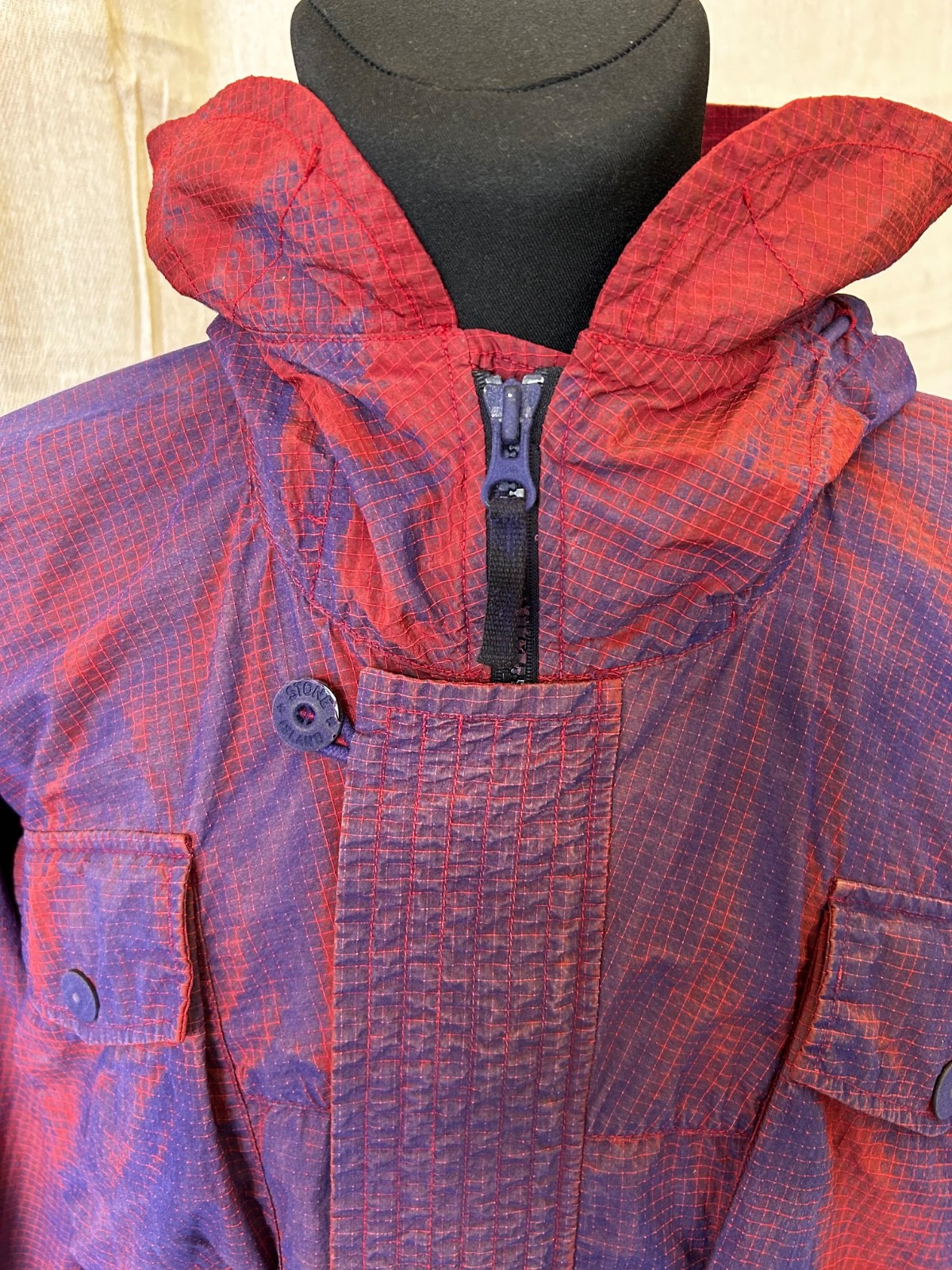 Stone Island Red Prototype Series 04 Manual Flocking Nylon Metal Grid OVD 23/100 image 5
