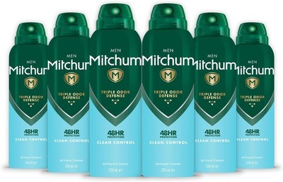 Mitchum Men Triple Odor Defense 48HR Protection Deodorant 200 ml (6er Pack) 