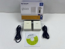 Netgear 85 Mbps Powerline Ethernet Switch Kit XE104 TESTED