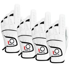 Men Left Hand Golf Gloves 4/8 Pack Cabretta Leather Palm Breathable Comfort Grip
