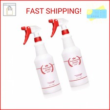 Plastic Spray Bottle 2 Pack, 32 Oz, All-Purpose Heavy Duty Spraying Bottles Leak 0.37 per fl oz