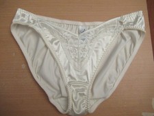 Valentino V Lace Vintage Silky Satin M Bikini Panties USA